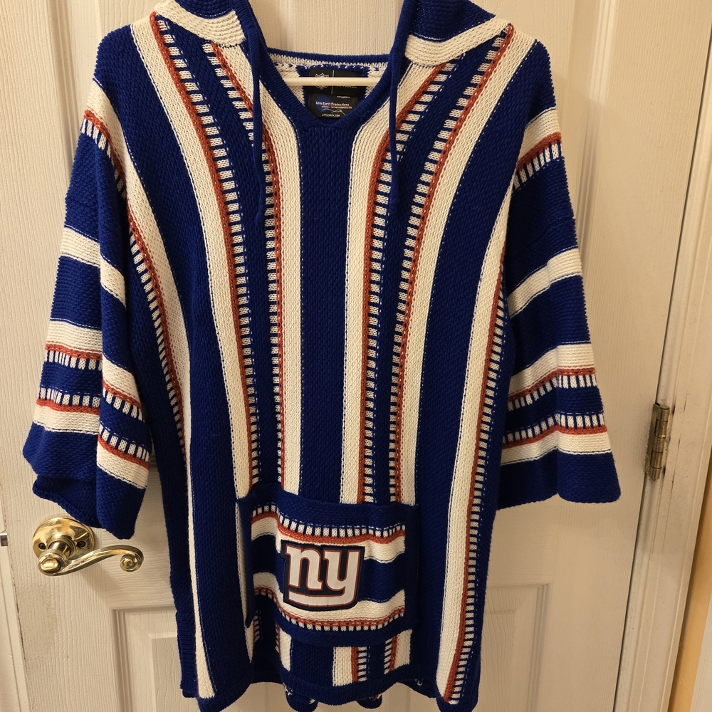 Team Apparel Blue and White Striped Hoodie